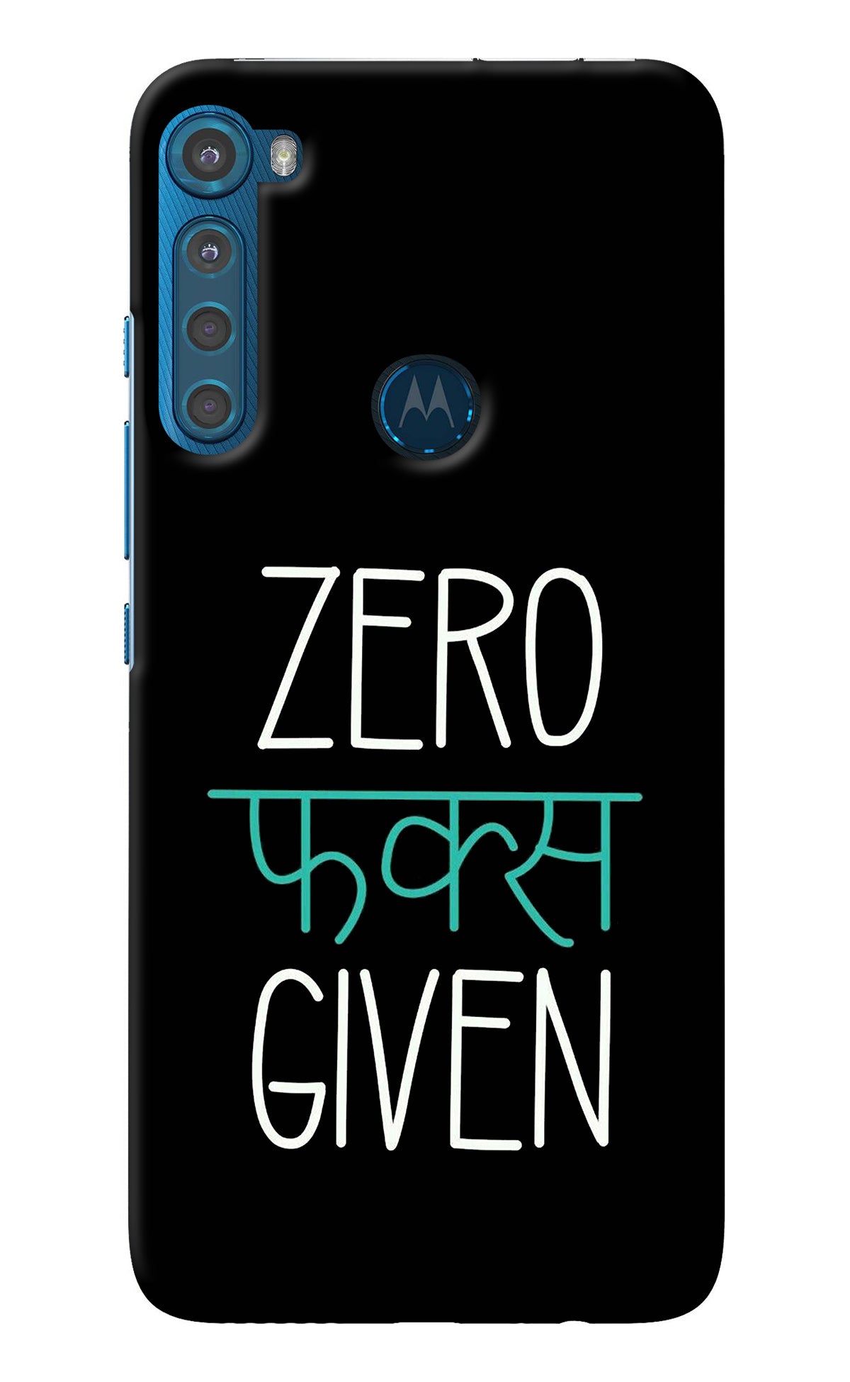 Zero Fucks Given Motorola One Fusion Plus Back Cover