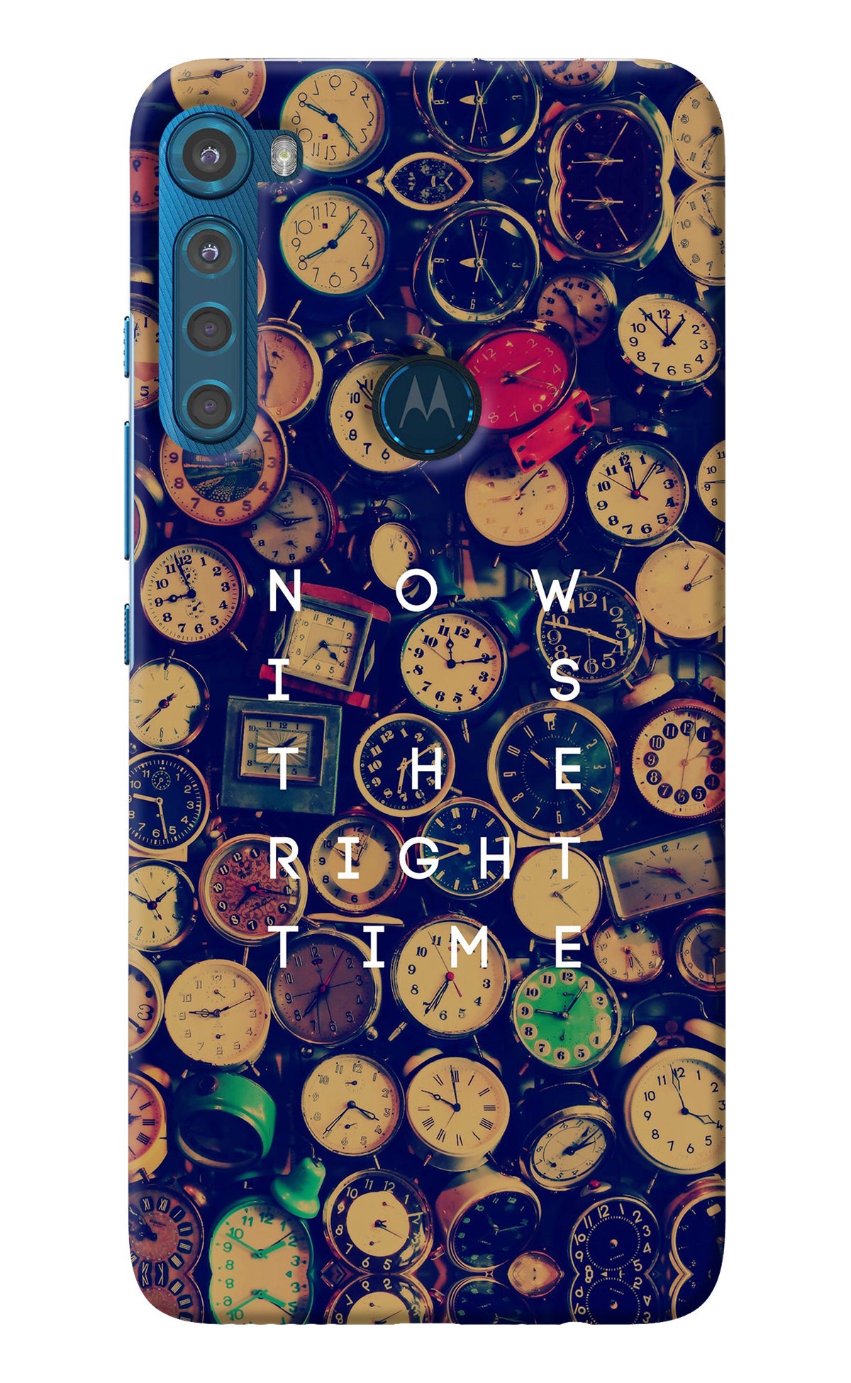 Now is the Right Time Quote Motorola One Fusion Plus Back Cover