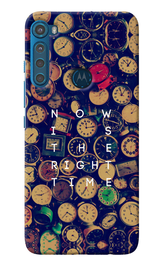 Now is the Right Time Quote Motorola One Fusion Plus Back Cover