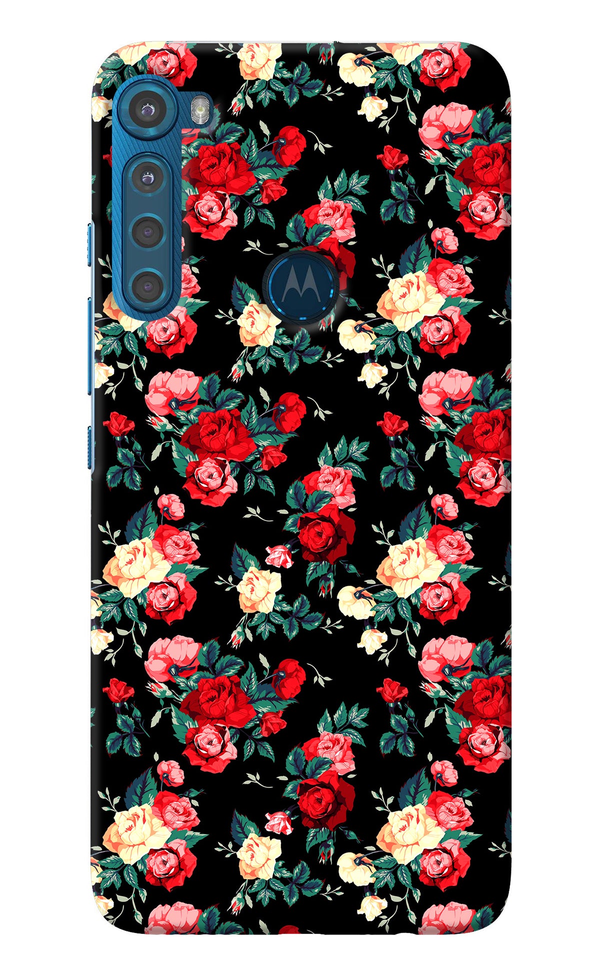 Rose Pattern Motorola One Fusion Plus Back Cover