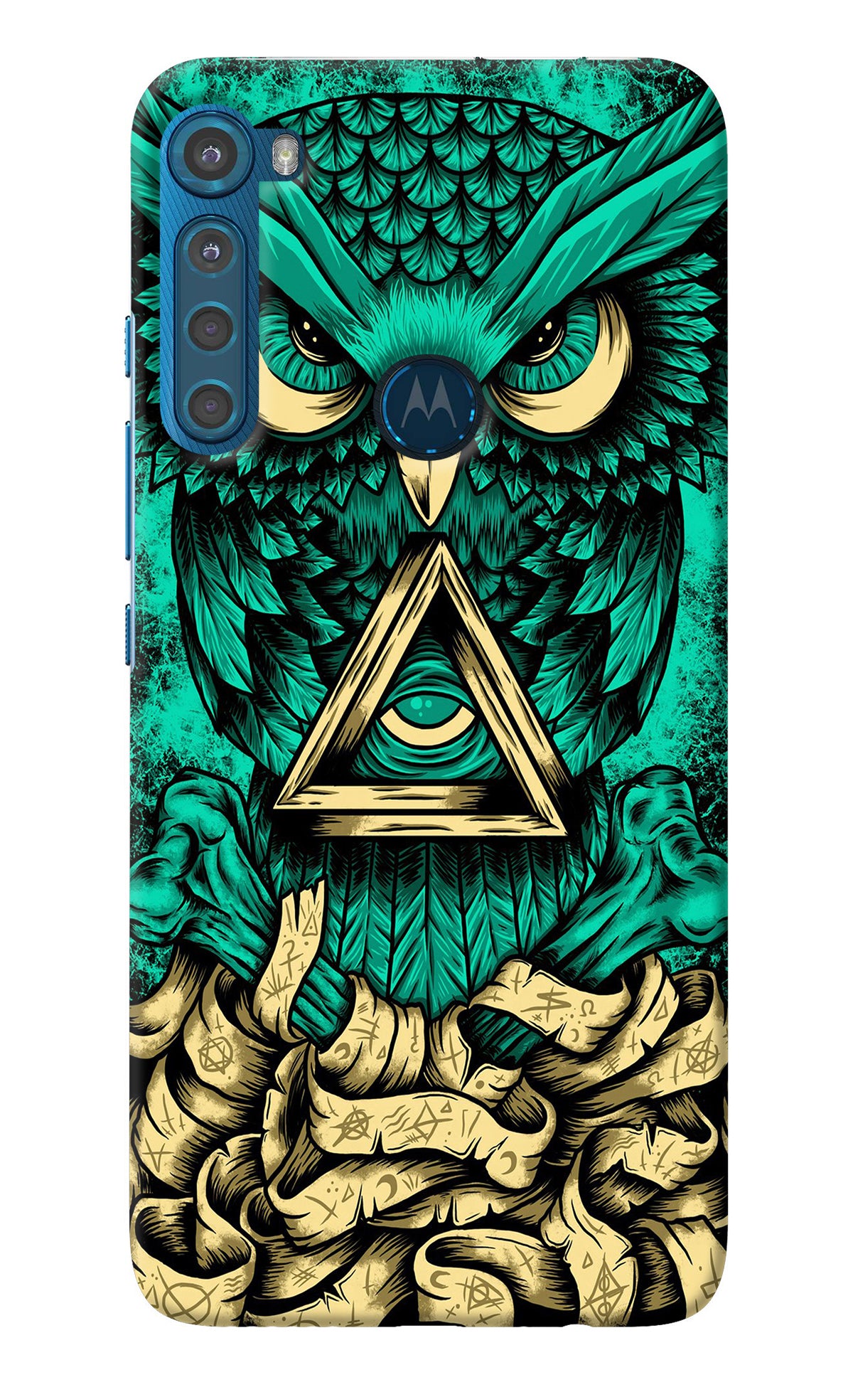 Green Owl Motorola One Fusion Plus Back Cover