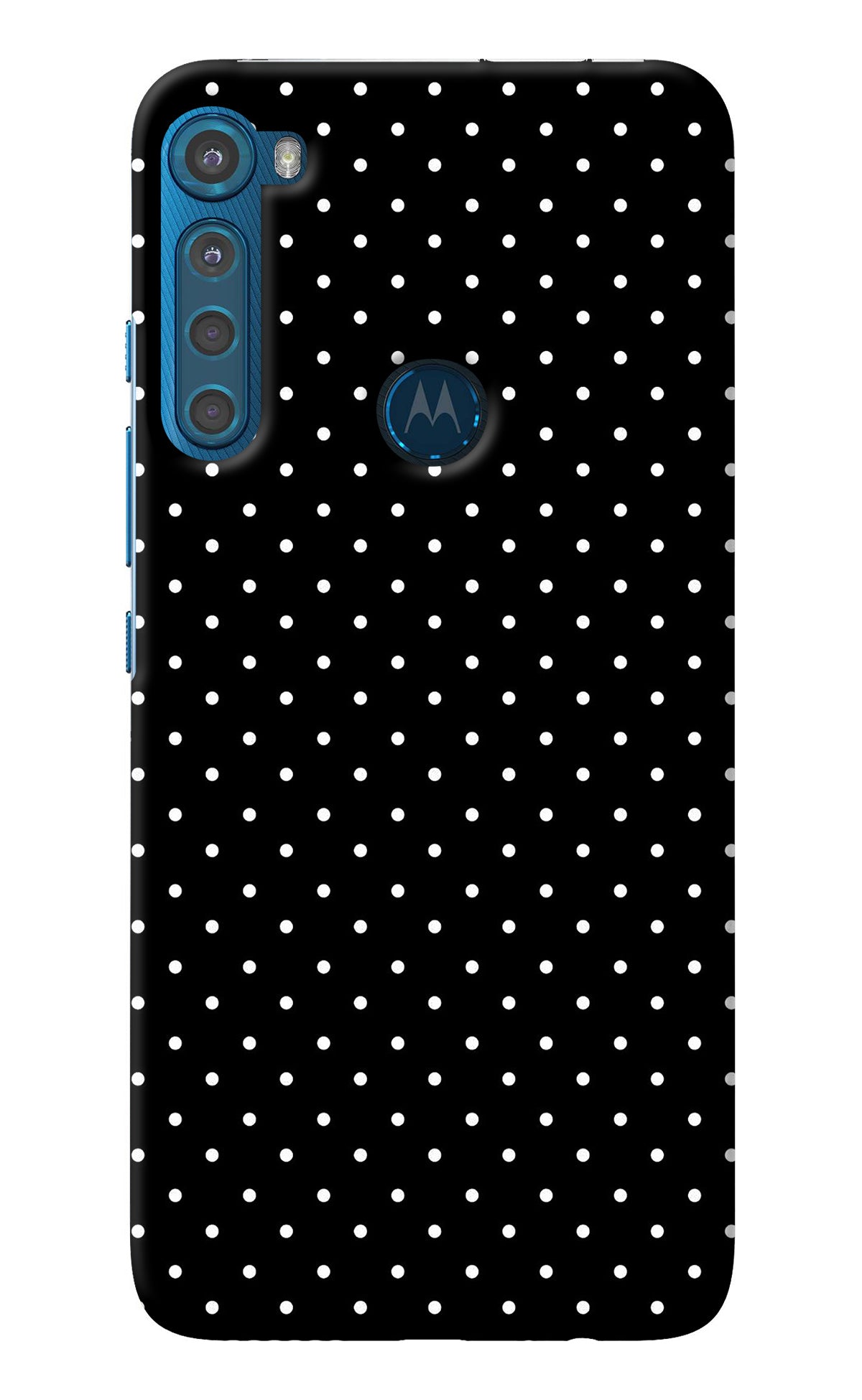 White Dots Motorola One Fusion Plus Back Cover