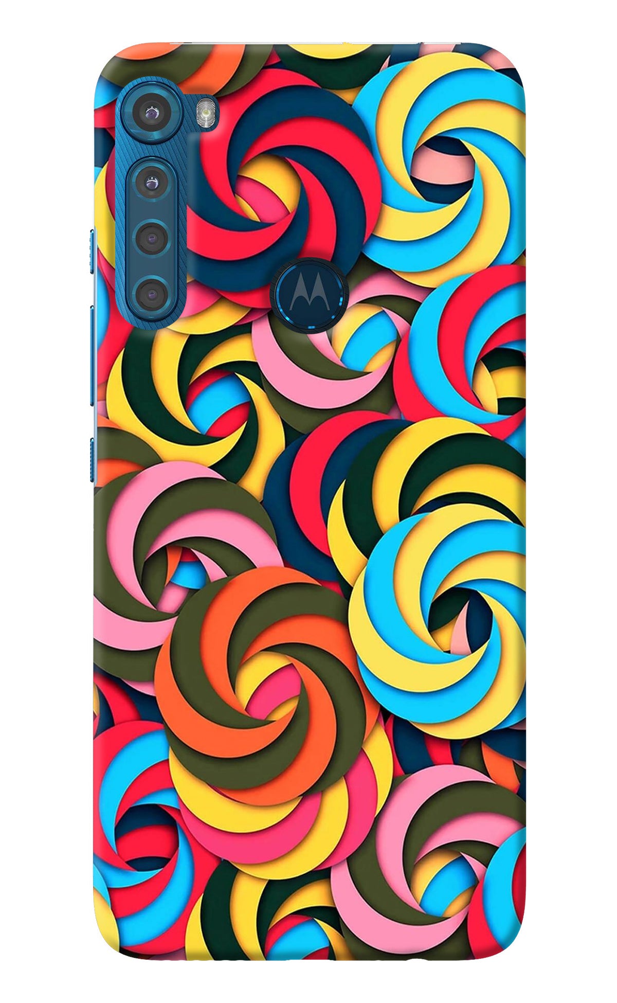 Spiral Pattern Motorola One Fusion Plus Back Cover