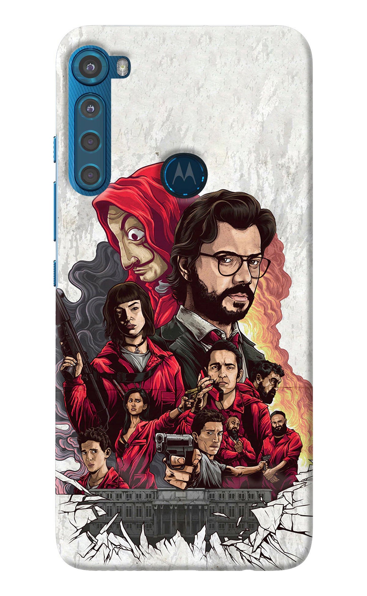 Money Heist Artwork Motorola One Fusion Plus Back Cover