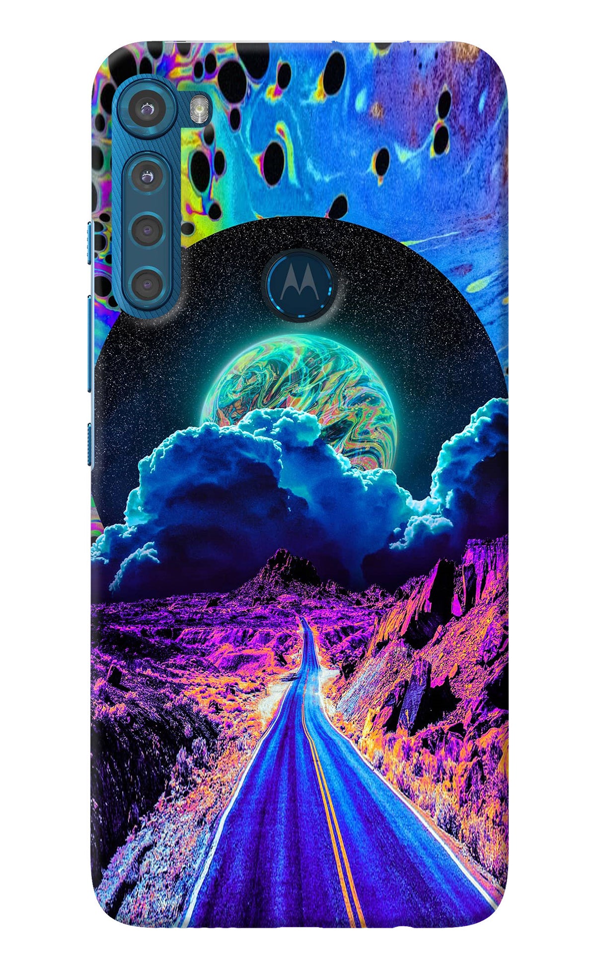 Psychedelic Painting Motorola One Fusion Plus Back Cover