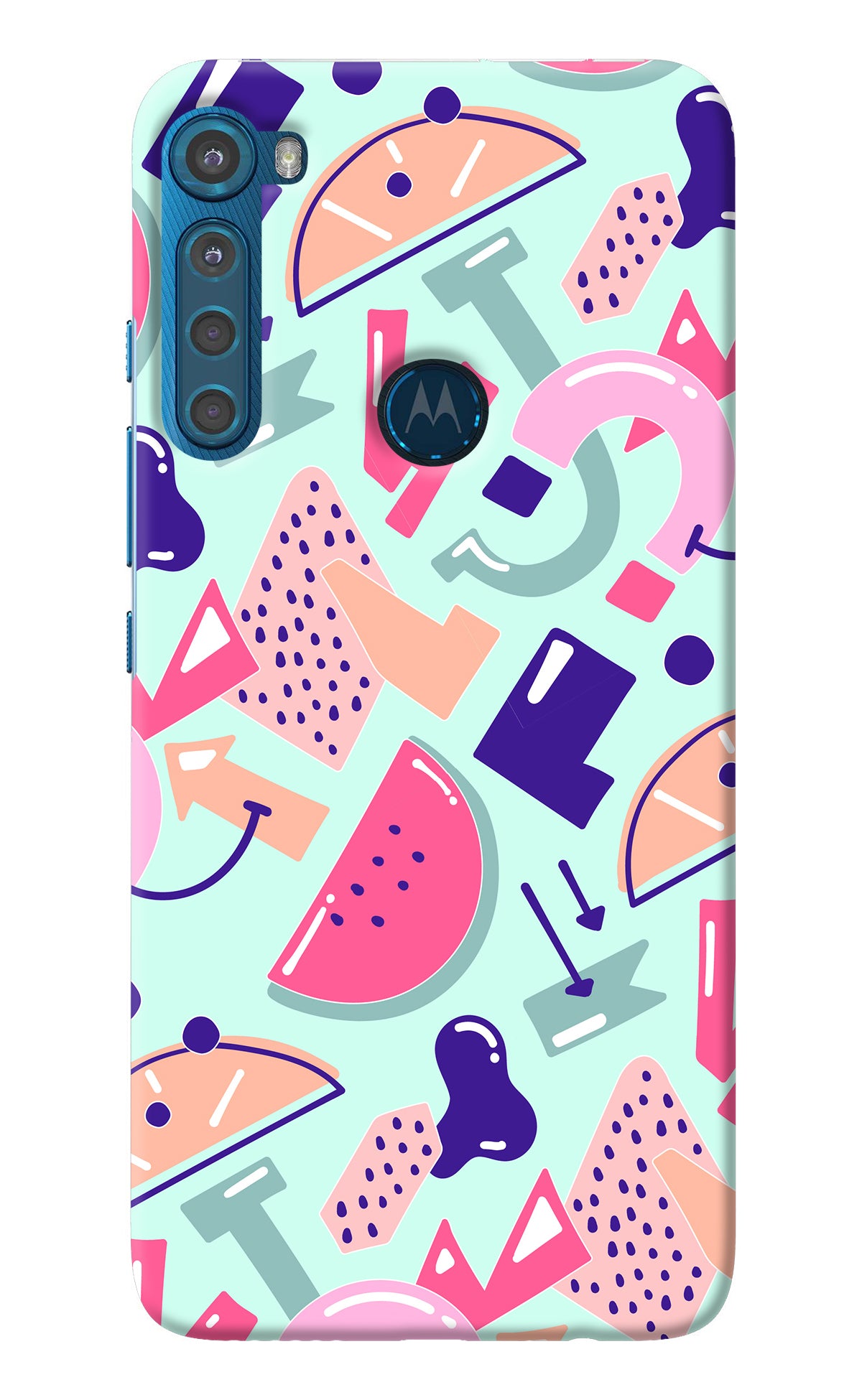 Doodle Pattern Motorola One Fusion Plus Back Cover