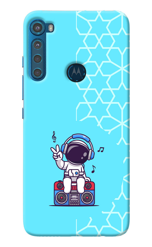 Cute Astronaut Chilling Motorola One Fusion Plus Back Cover