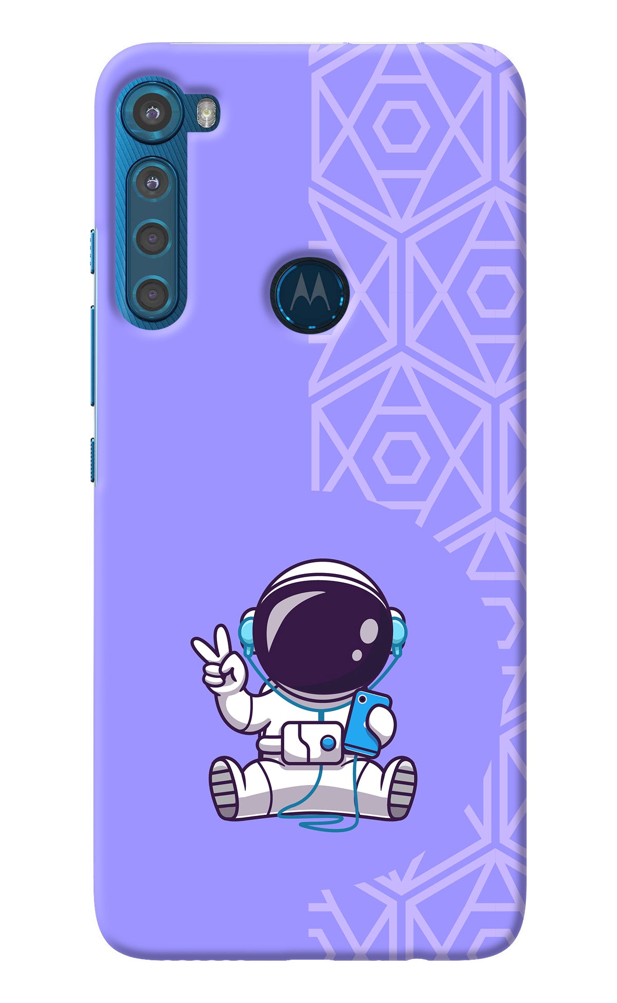 Cute Astronaut Chilling Motorola One Fusion Plus Back Cover