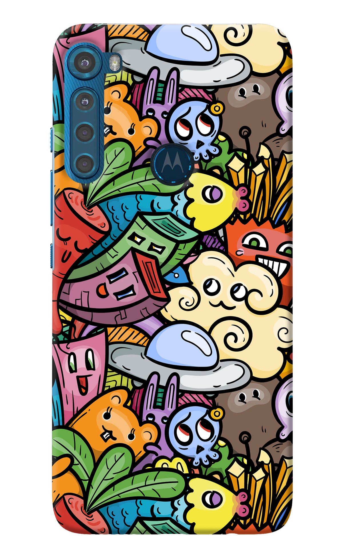 Veggie Doodle Motorola One Fusion Plus Back Cover