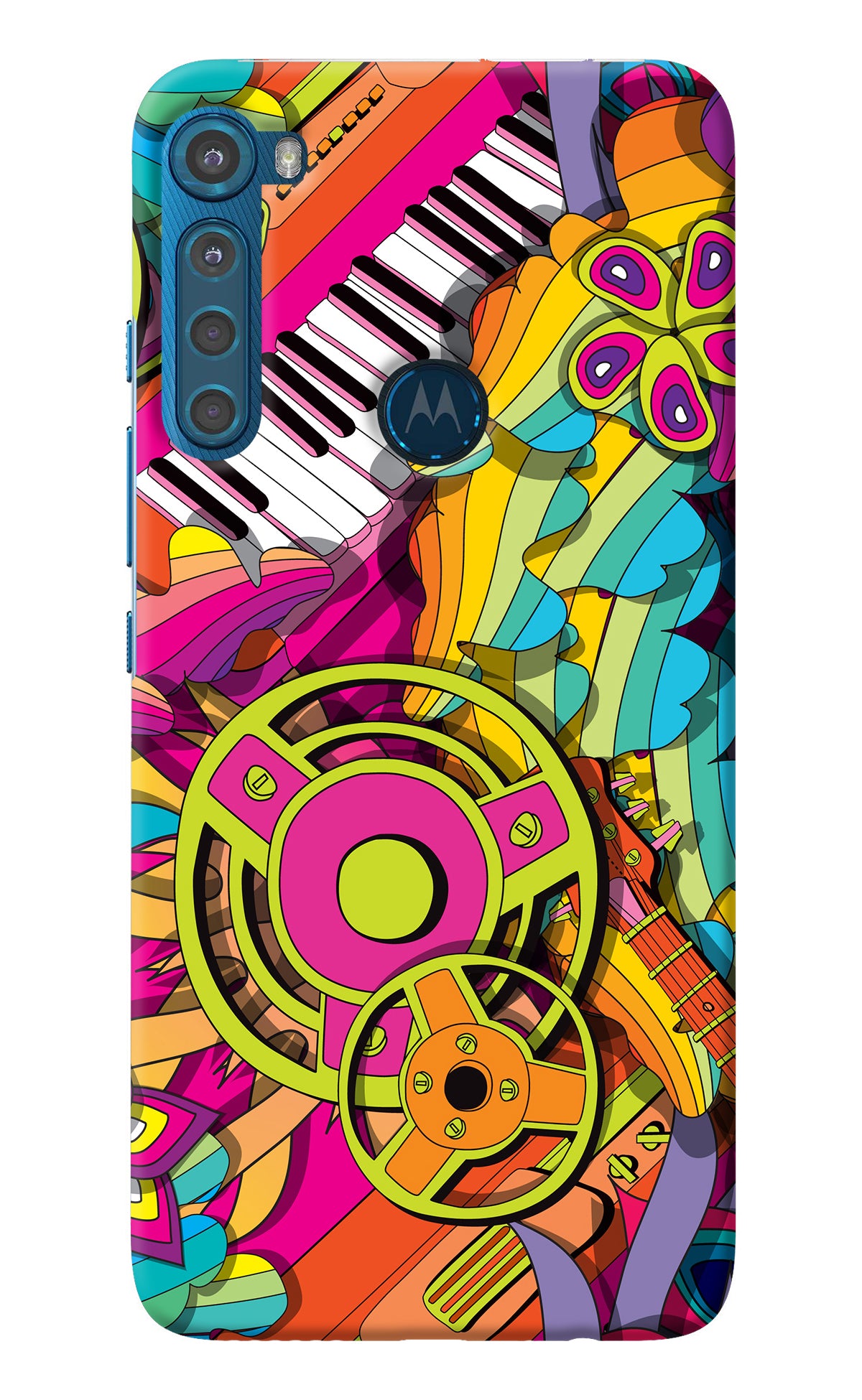 Music Doodle Motorola One Fusion Plus Back Cover