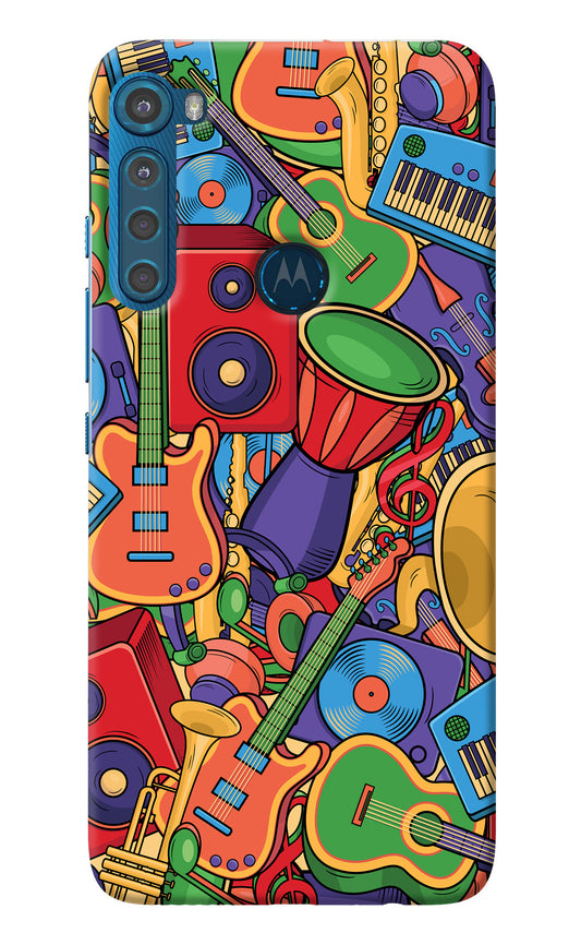 Music Instrument Doodle Motorola One Fusion Plus Back Cover