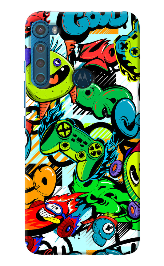 Game Doodle Motorola One Fusion Plus Back Cover