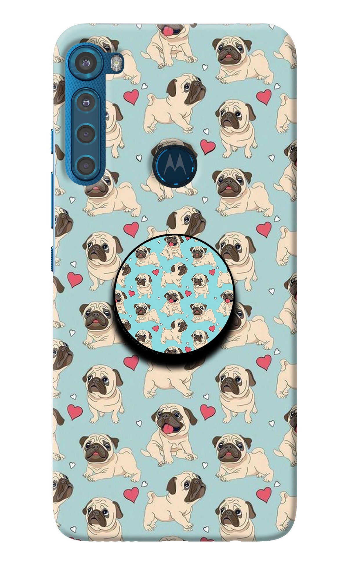 Pug Dog Motorola One Fusion Plus Pop Case