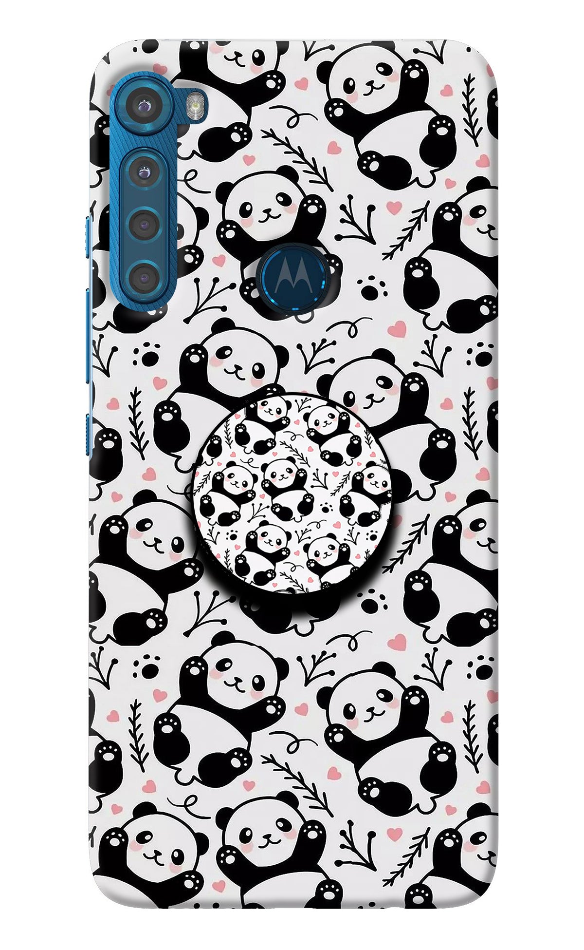 Cute Panda Motorola One Fusion Plus Pop Case