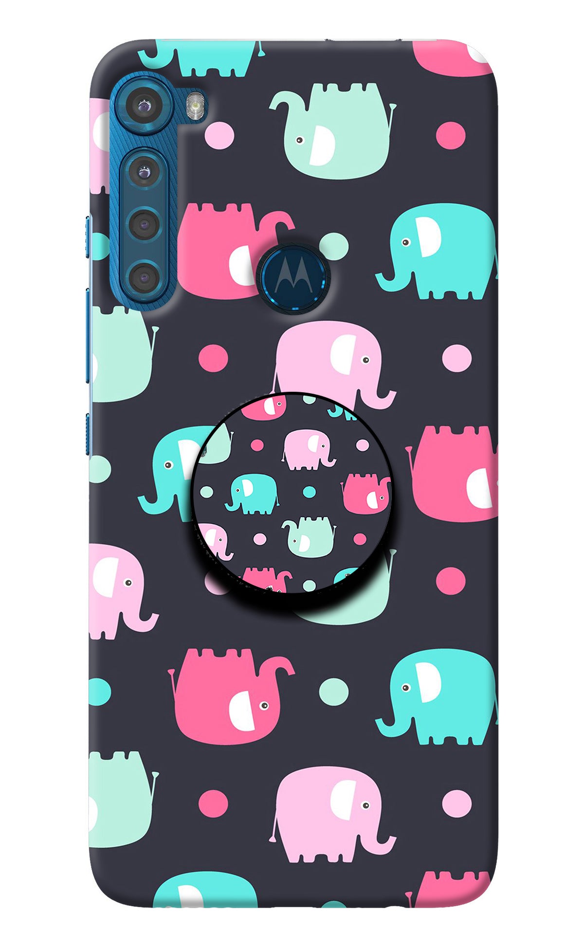 Baby Elephants Motorola One Fusion Plus Pop Case