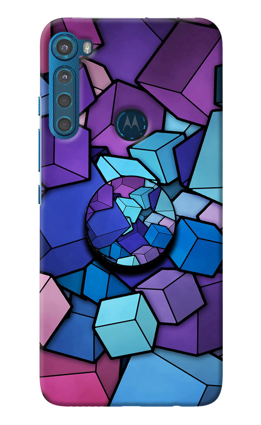 Cubic Abstract Motorola One Fusion Plus Pop Case