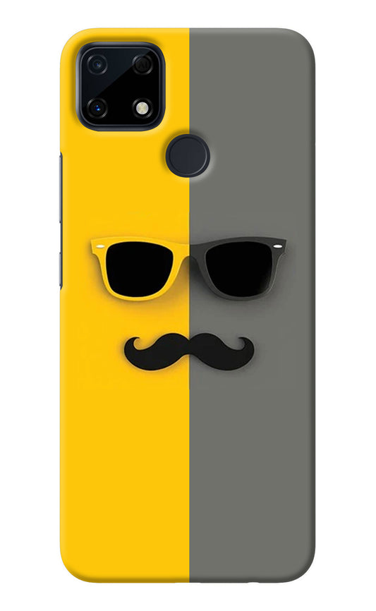 Sunglasses with Mustache Realme Narzo 30A Back Cover