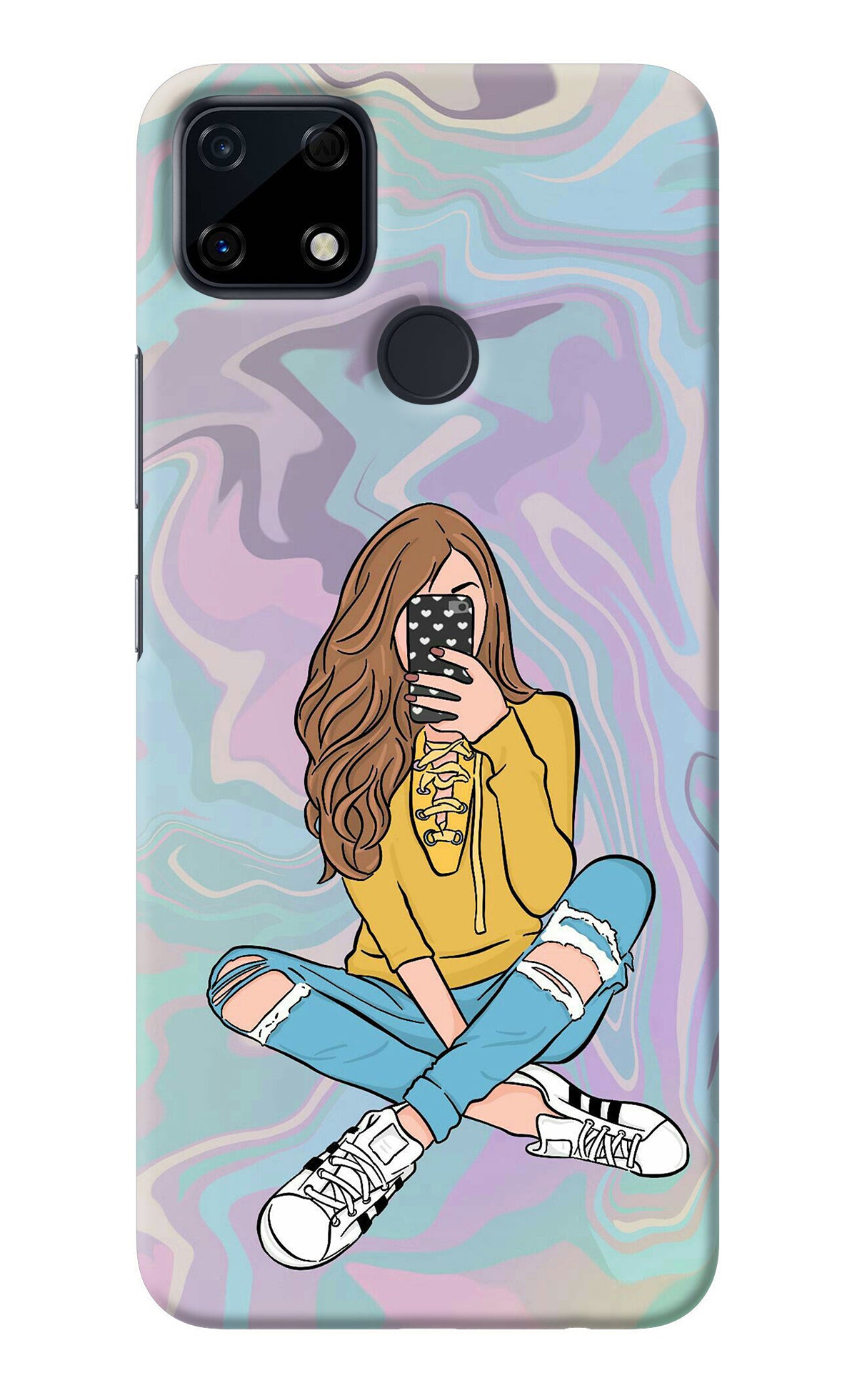 Selfie Girl Realme Narzo 30A Back Cover