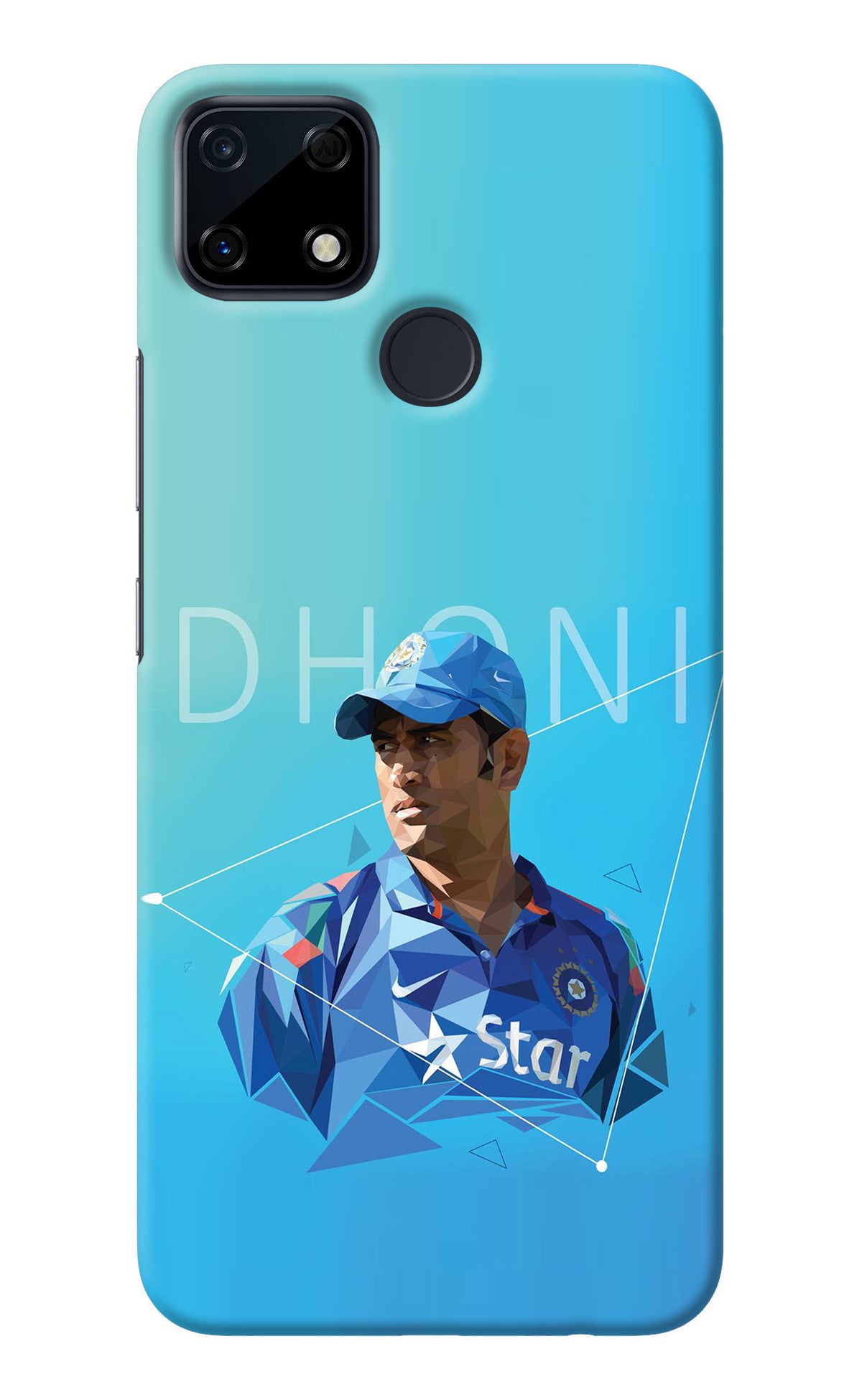 Dhoni Artwork Realme Narzo 30A Back Cover