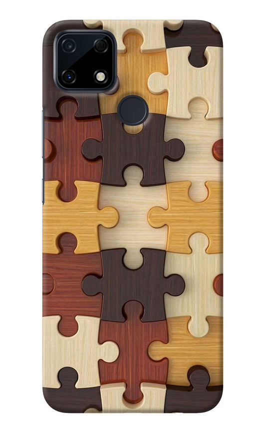 Wooden Puzzle Realme Narzo 30A Back Cover