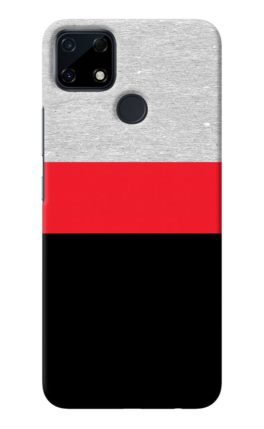 Tri Color Pattern Realme Narzo 30A Back Cover