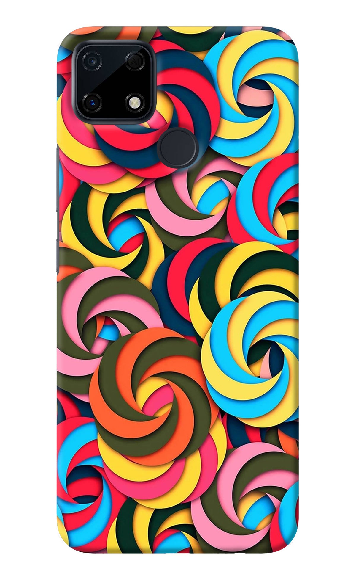 Spiral Pattern Realme Narzo 30A Back Cover