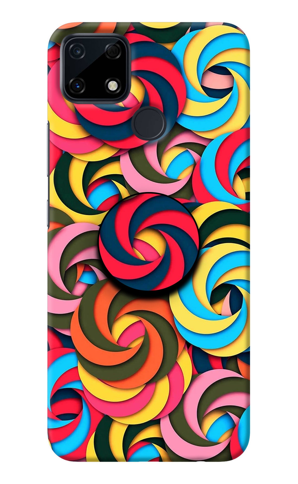 Spiral Pattern Realme Narzo 30A Pop Case