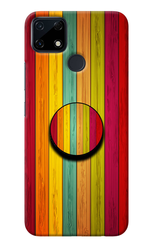 Multicolor Wooden Realme Narzo 30A Pop Case