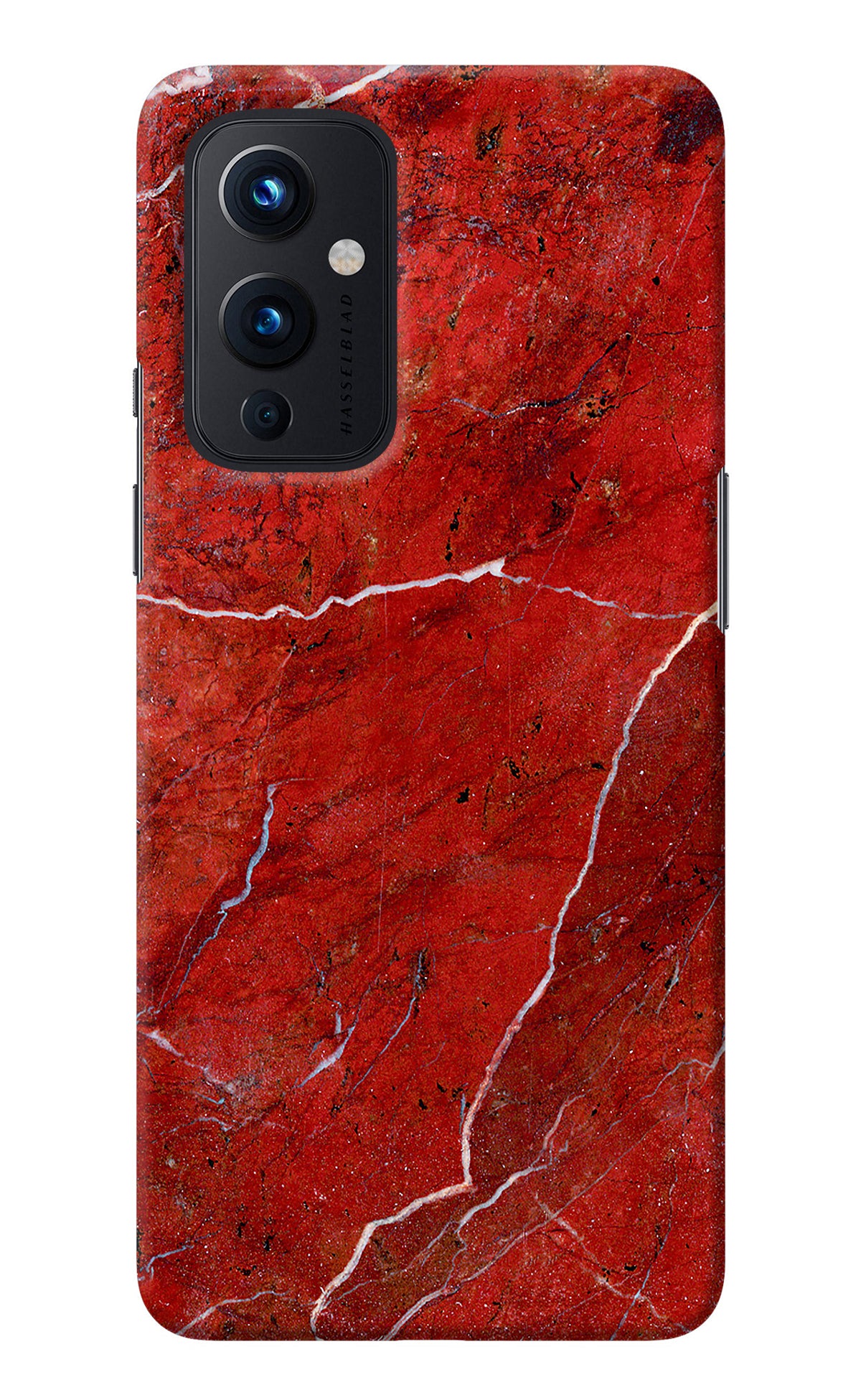 Red Marble Design Oneplus 9 Back Cover