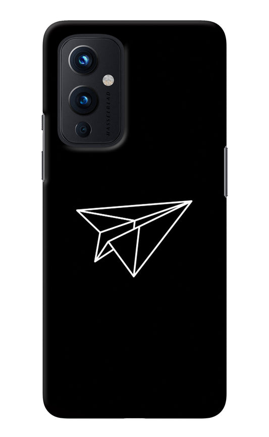 Paper Plane White Oneplus 9 Back Cover