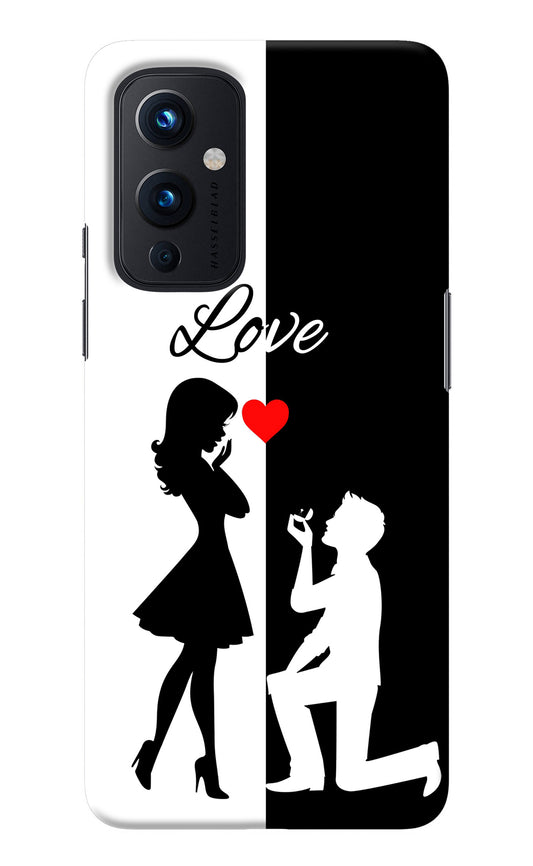 Love Propose Black And White Oneplus 9 Back Cover