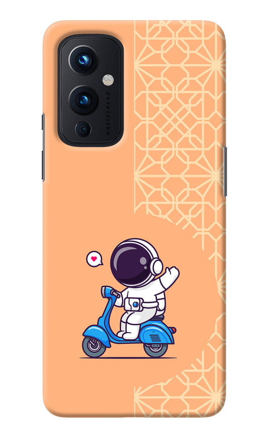 Cute Astronaut Riding Oneplus 9 Back Cover