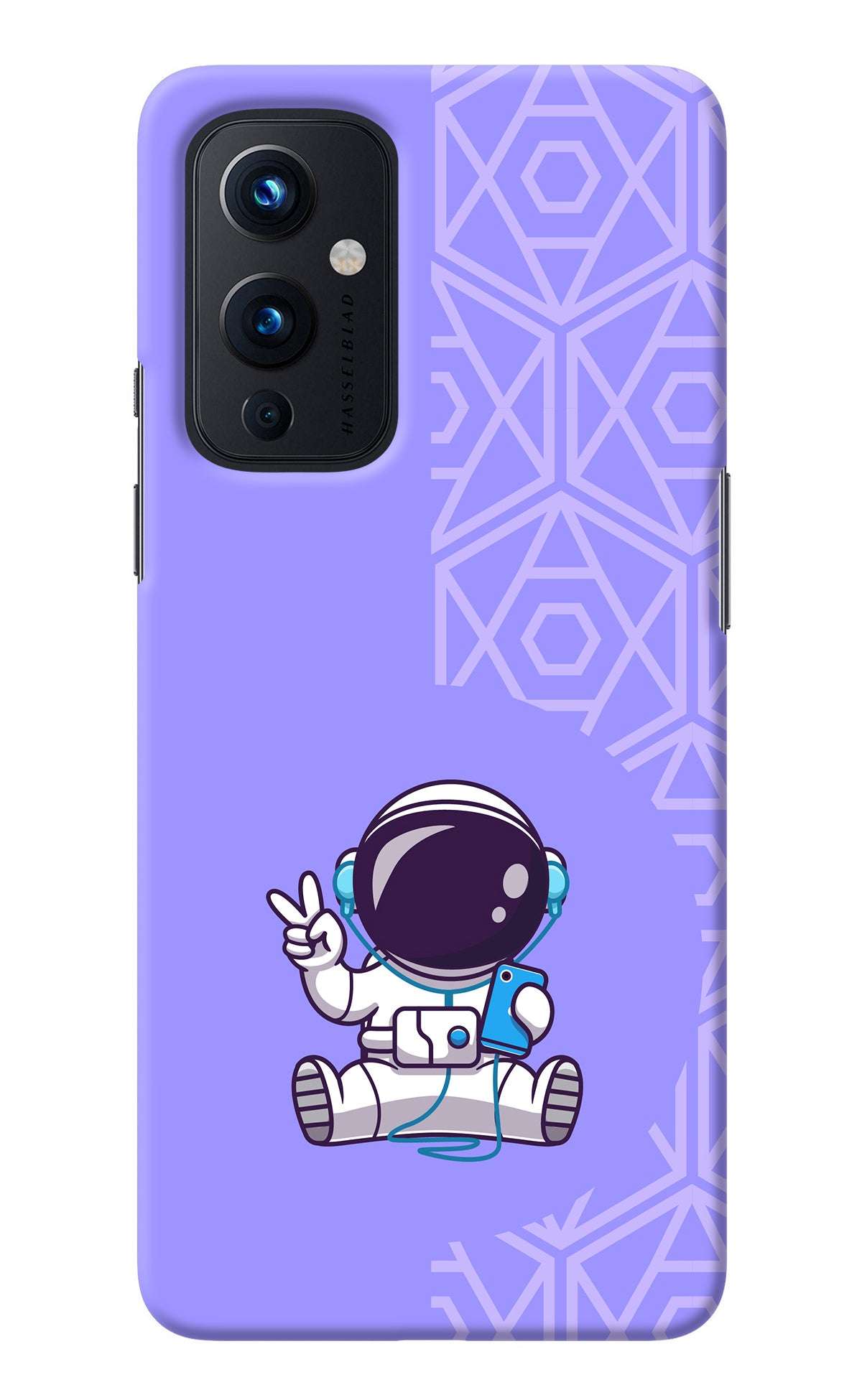 Cute Astronaut Chilling Oneplus 9 Back Cover