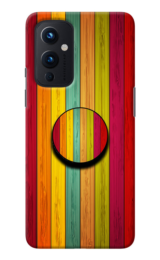 Multicolor Wooden Oneplus 9 Pop Case