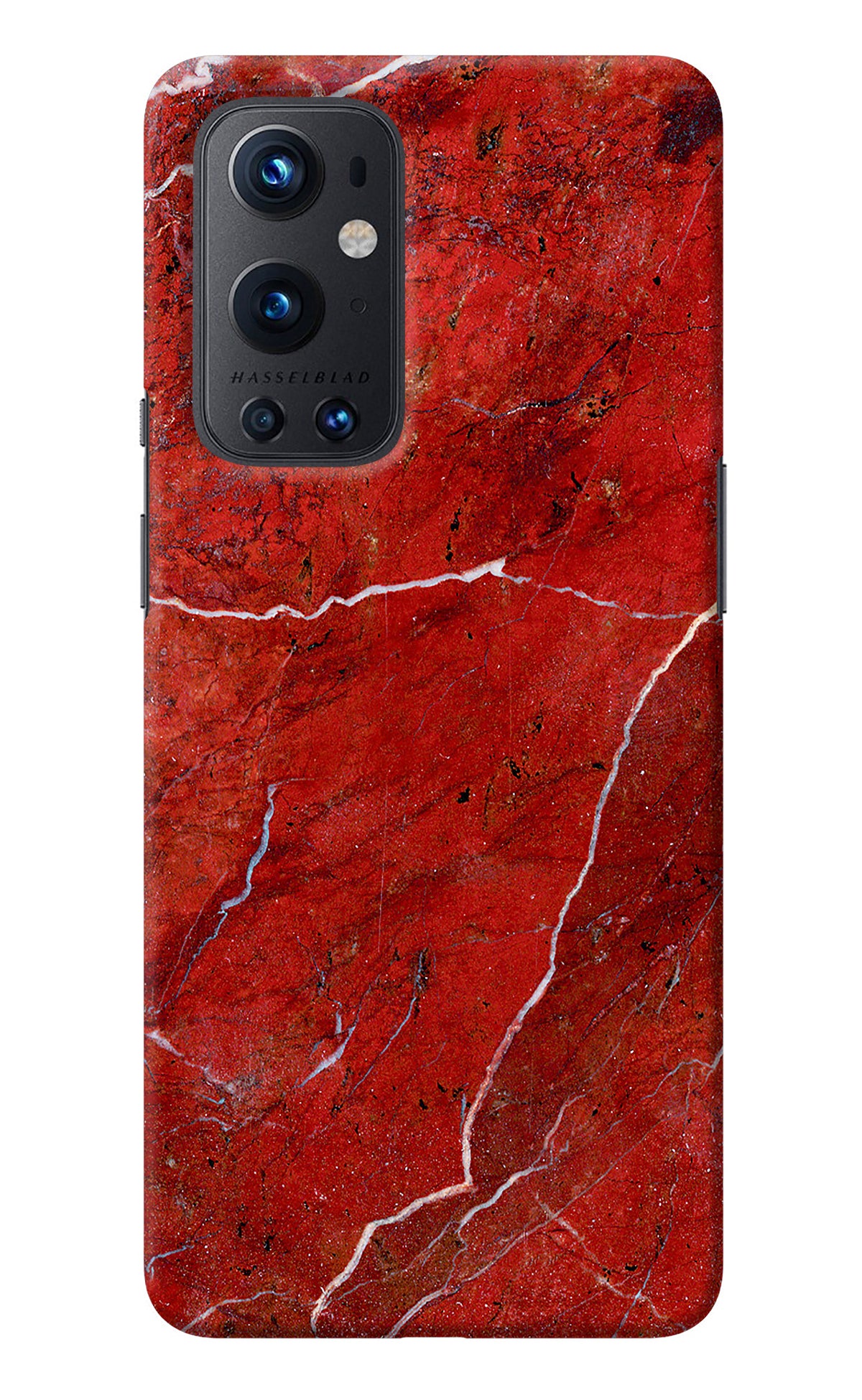 Red Marble Design Oneplus 9 Pro Back Cover