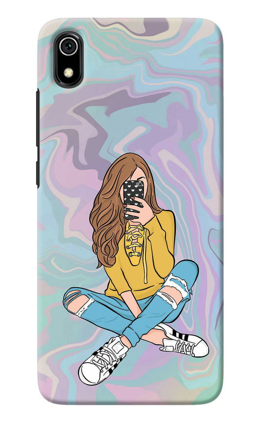 Selfie Girl Redmi 7A Back Cover