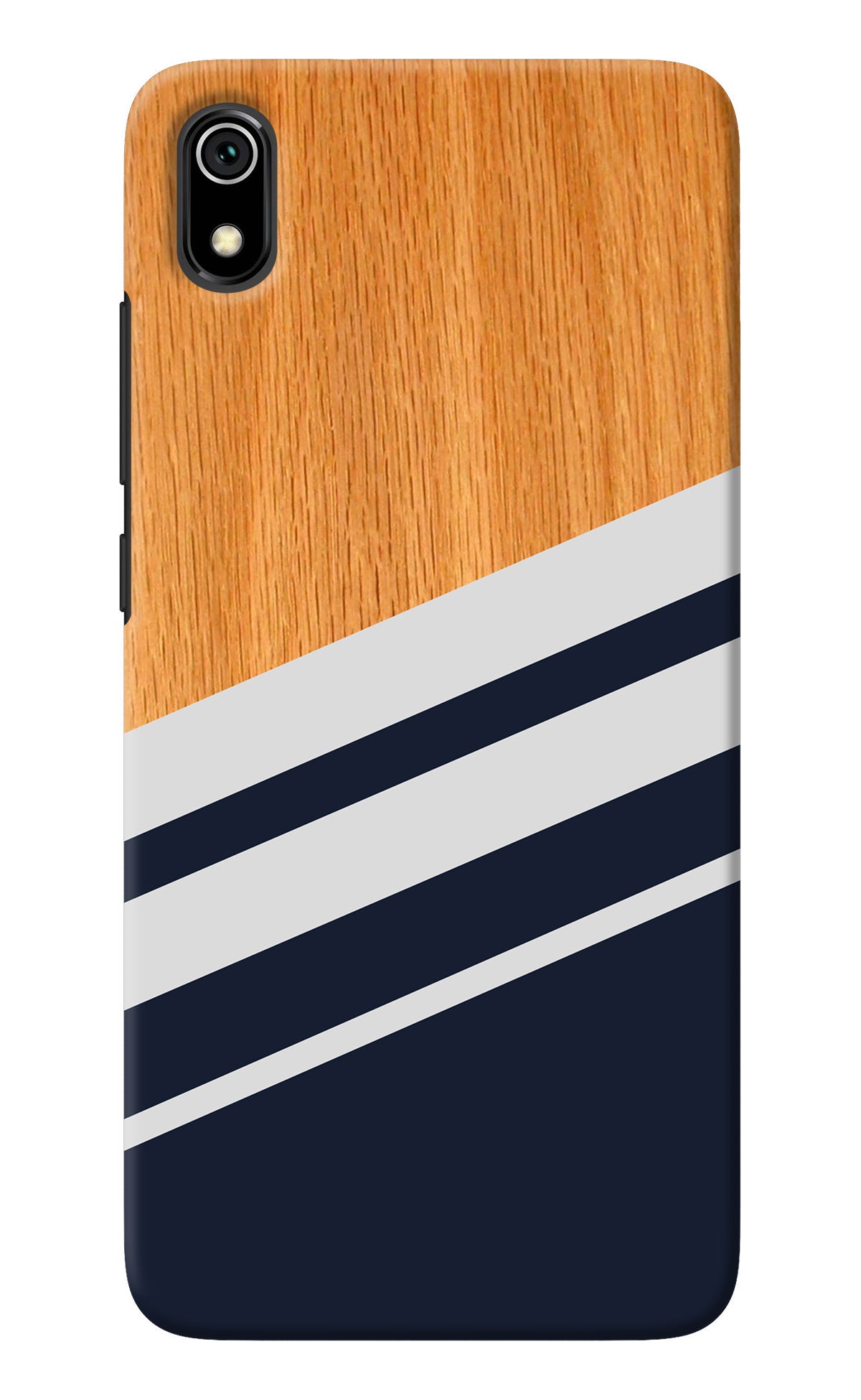 Blue and white wooden Redmi 7A Back Cover