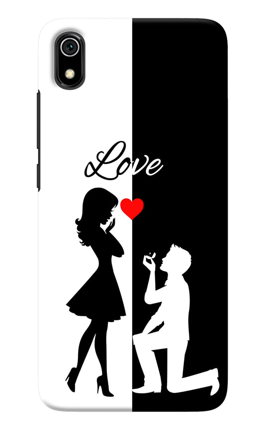 Love Propose Black And White Redmi 7A Back Cover