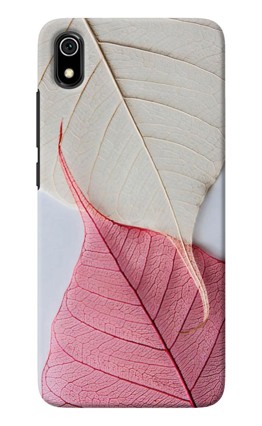 White Pink Leaf Redmi 7A Back Cover