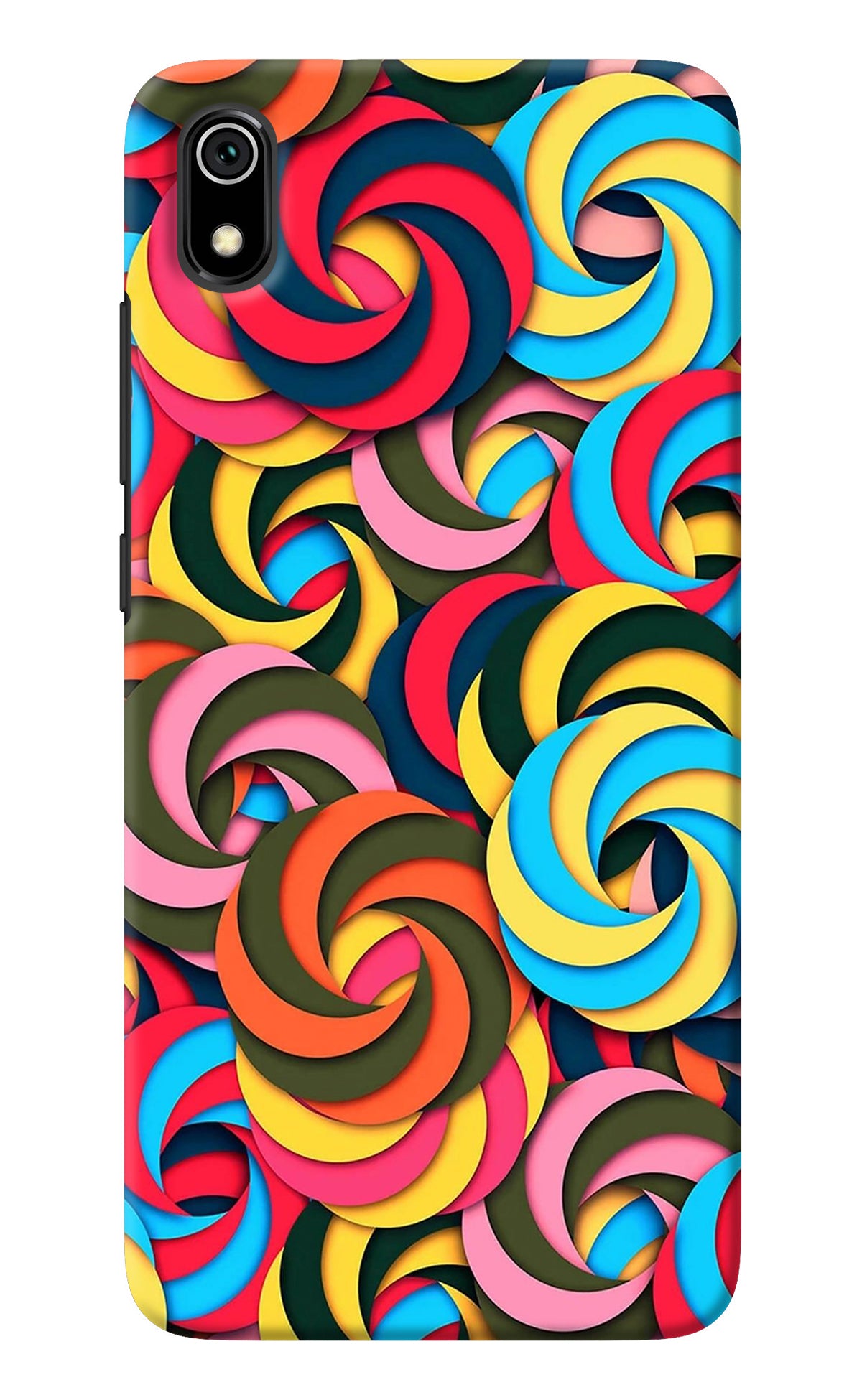 Spiral Pattern Redmi 7A Back Cover