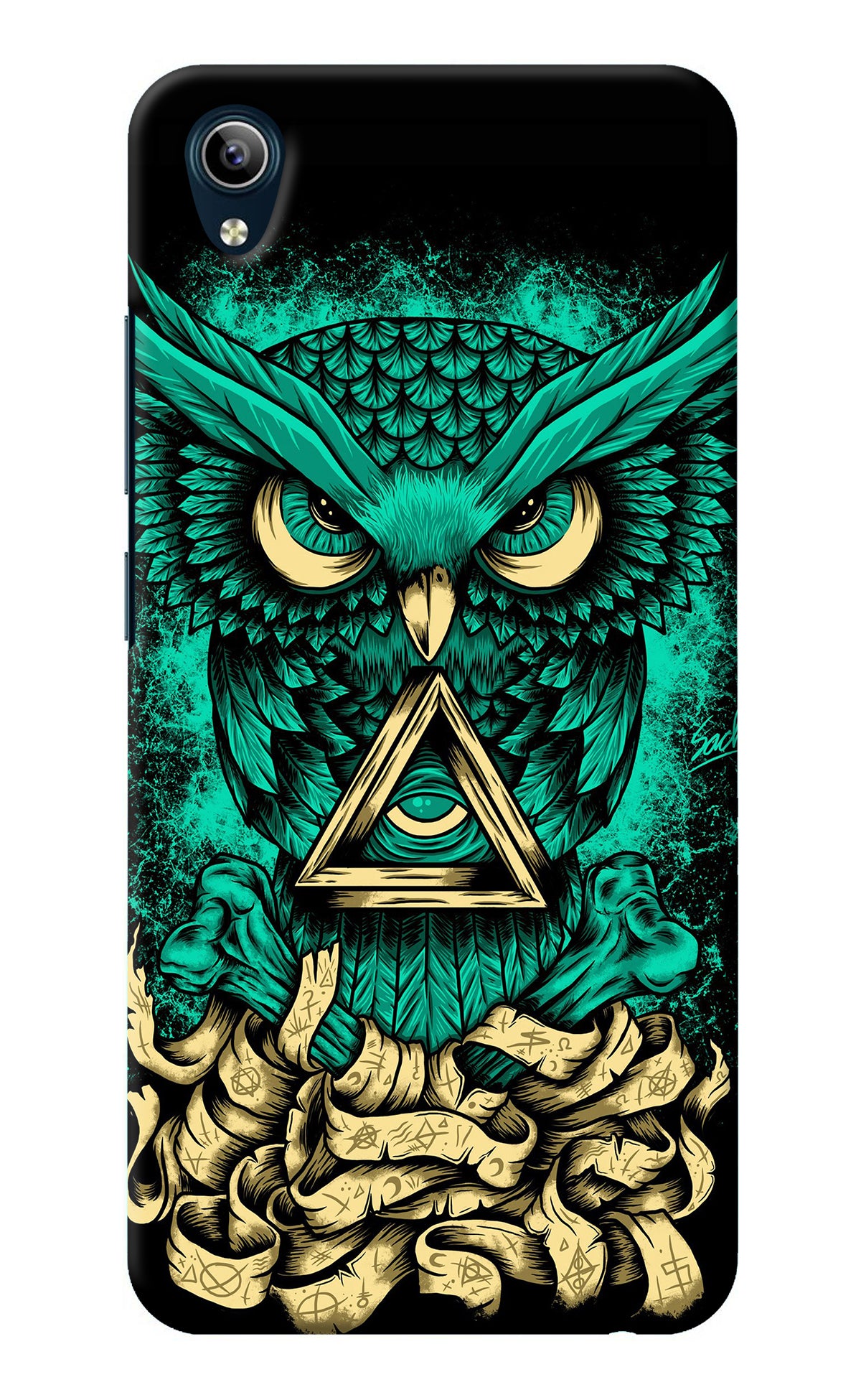 Green Owl Vivo Y91i/Y1s Back Cover