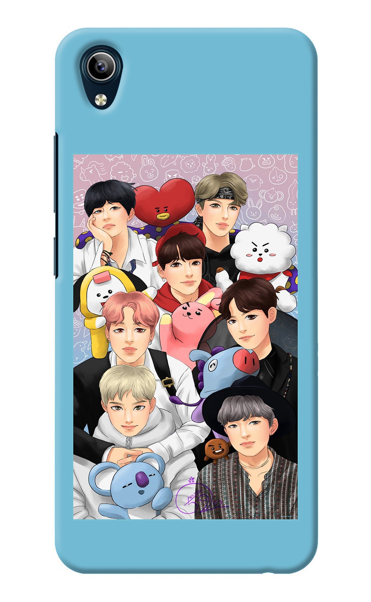 BTS with animals Vivo Y91i/Y1s Back Cover