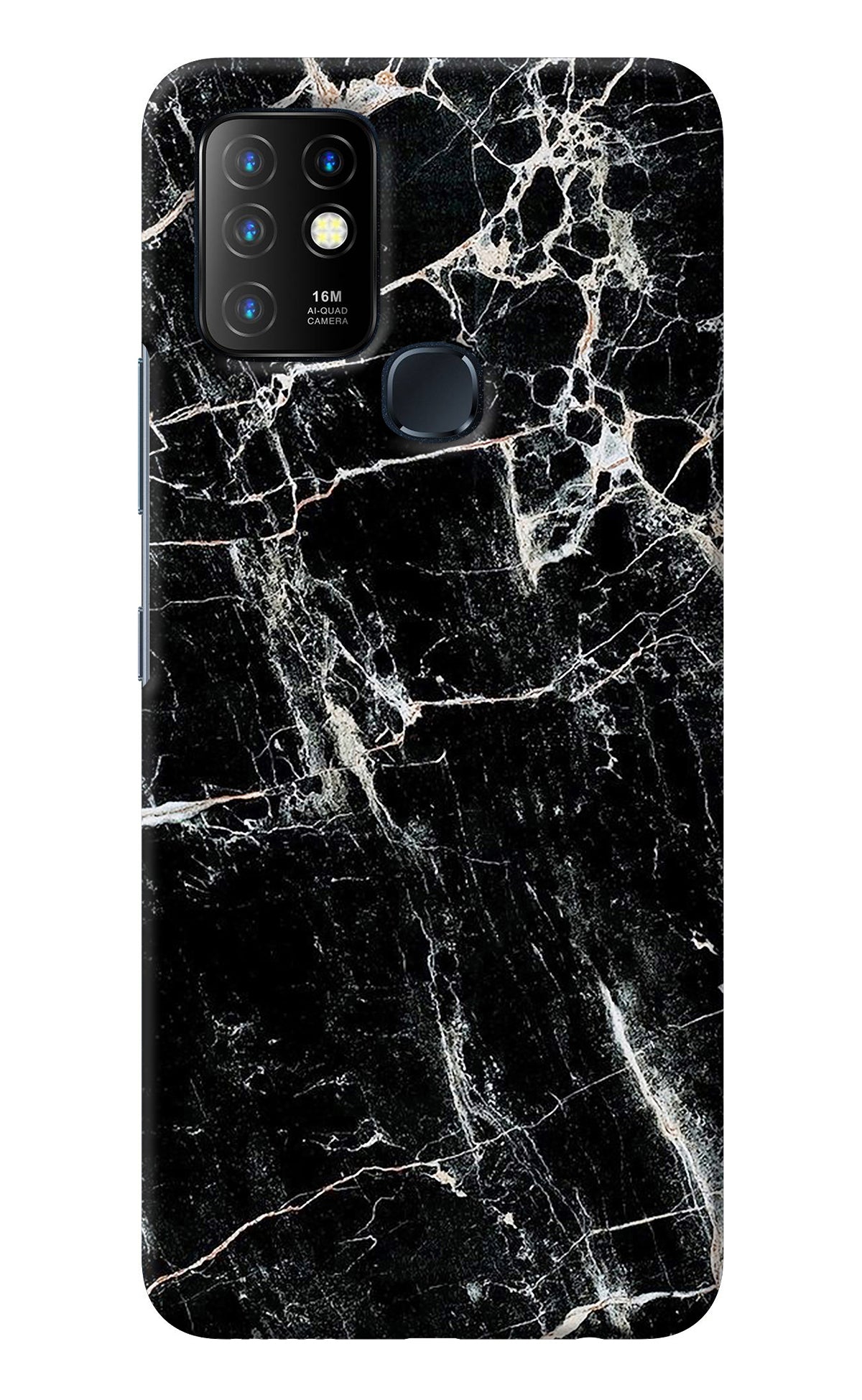 Black Marble Texture Infinix Hot 10 Back Cover