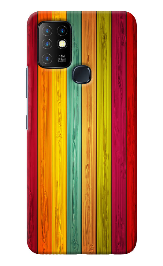 Multicolor Wooden Infinix Hot 10 Back Cover