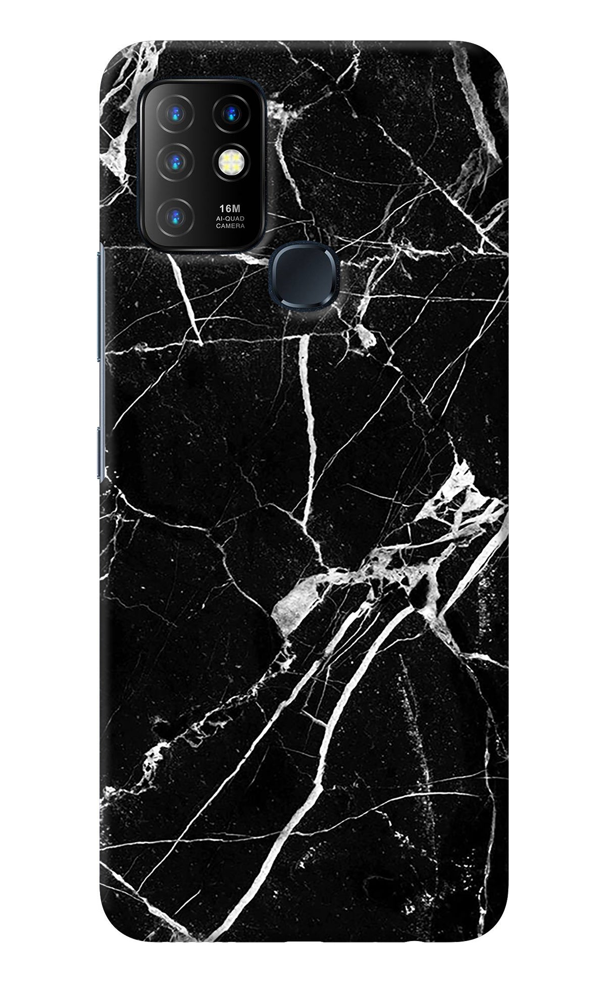 Black Marble Pattern Infinix Hot 10 Back Cover