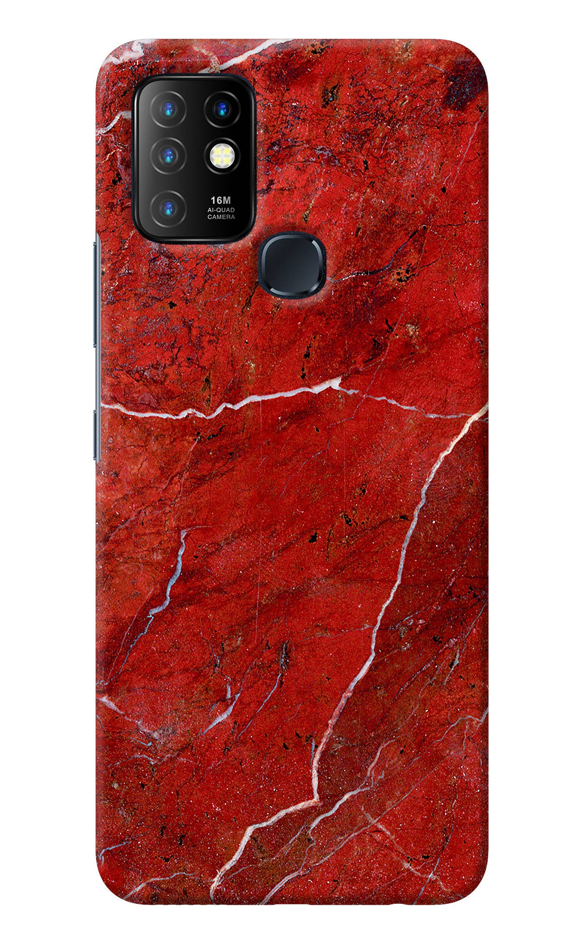 Red Marble Design Infinix Hot 10 Back Cover