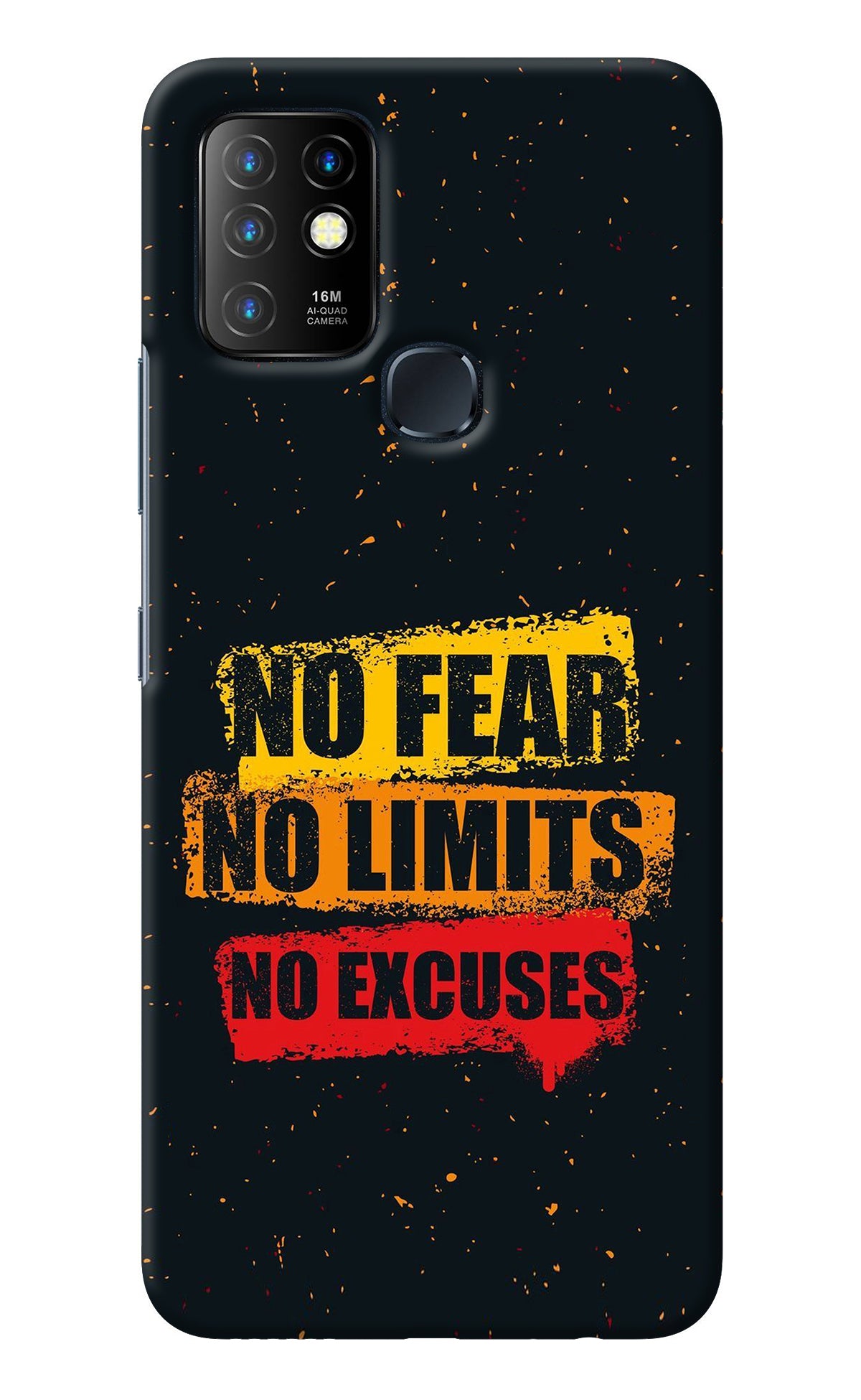 No Fear No Limits No Excuse Infinix Hot 10 Back Cover