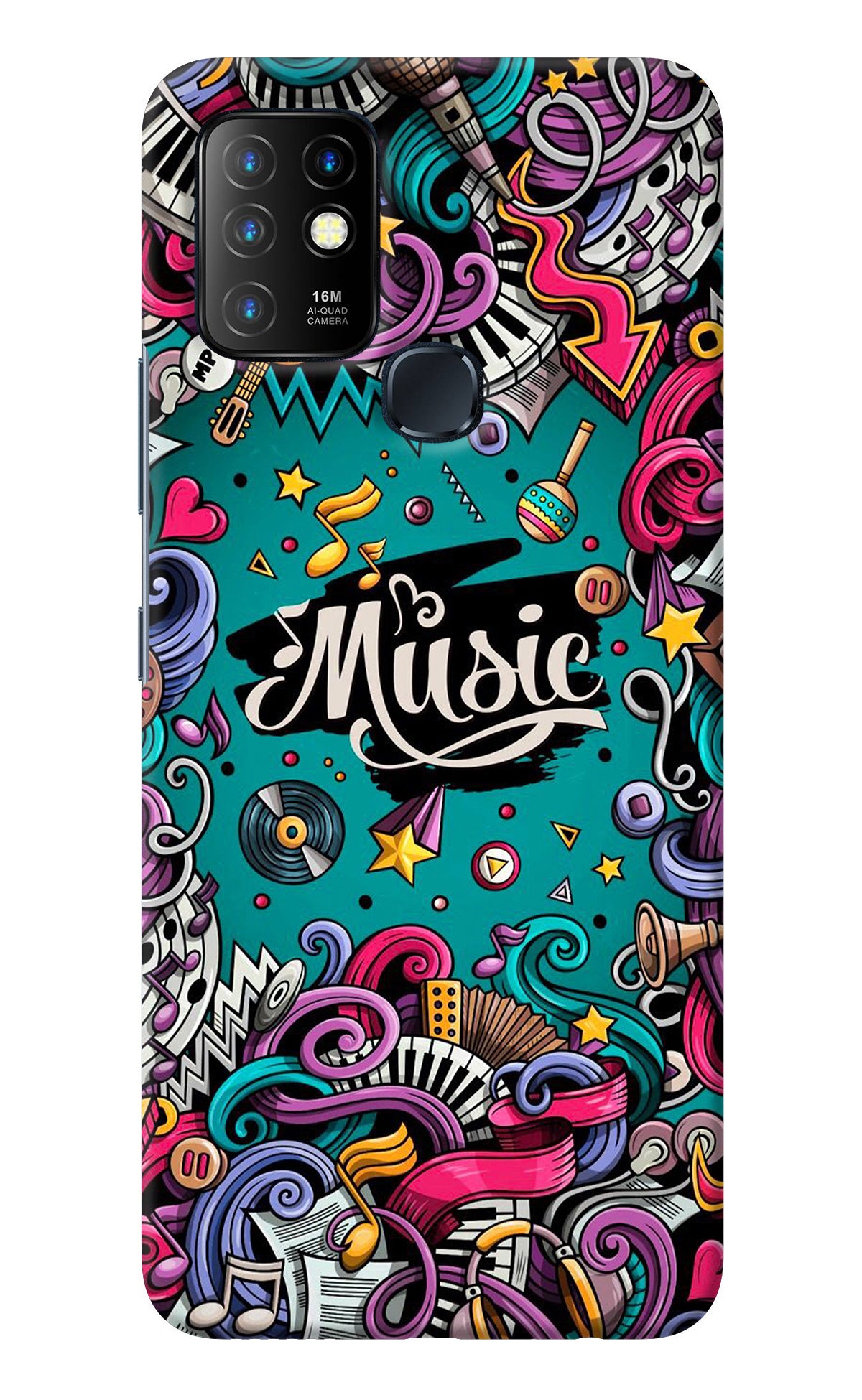 Music Graffiti Infinix Hot 10 Back Cover