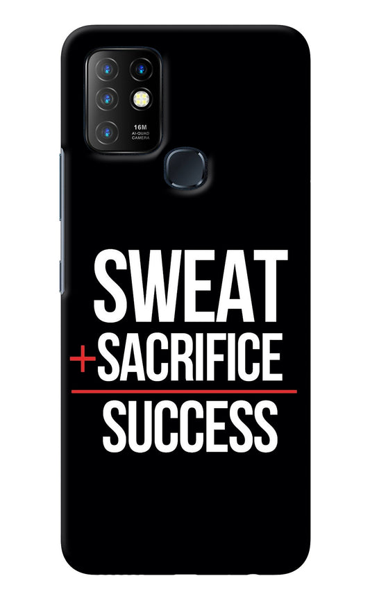 Sweat Sacrifice Success Infinix Hot 10 Back Cover