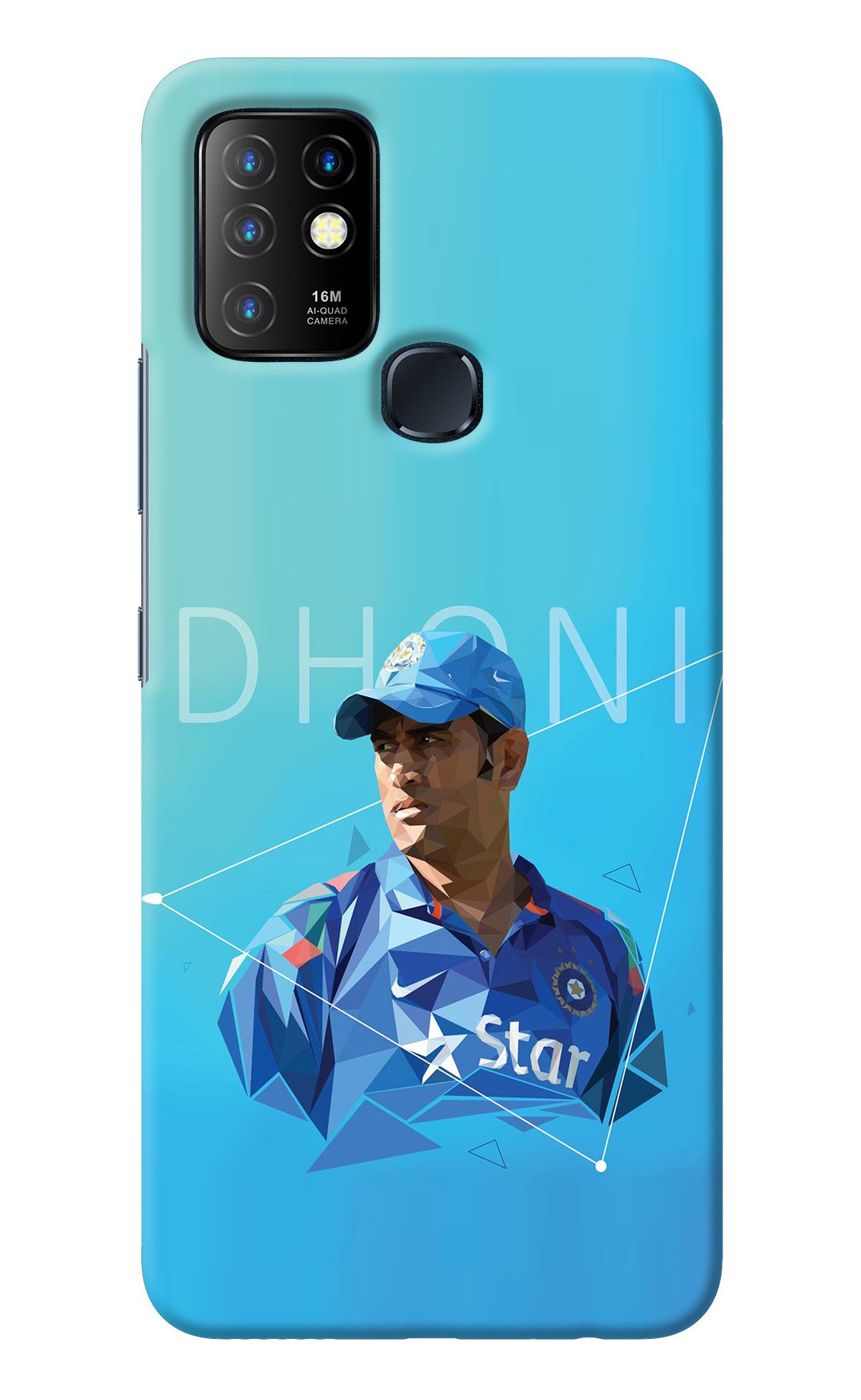 Dhoni Artwork Infinix Hot 10 Back Cover